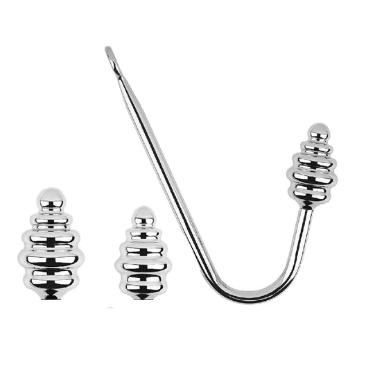 Anal Screw-in Hook 8826 Ribbed GreatBenefit Set 0811